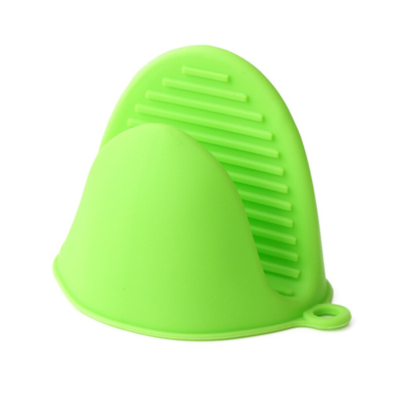 Manoplas calientes para horno, almohadilla aislante para microondas, utensilios de cocina, engrosados, aislantes del calor, 1 unidad: One Piece-Green