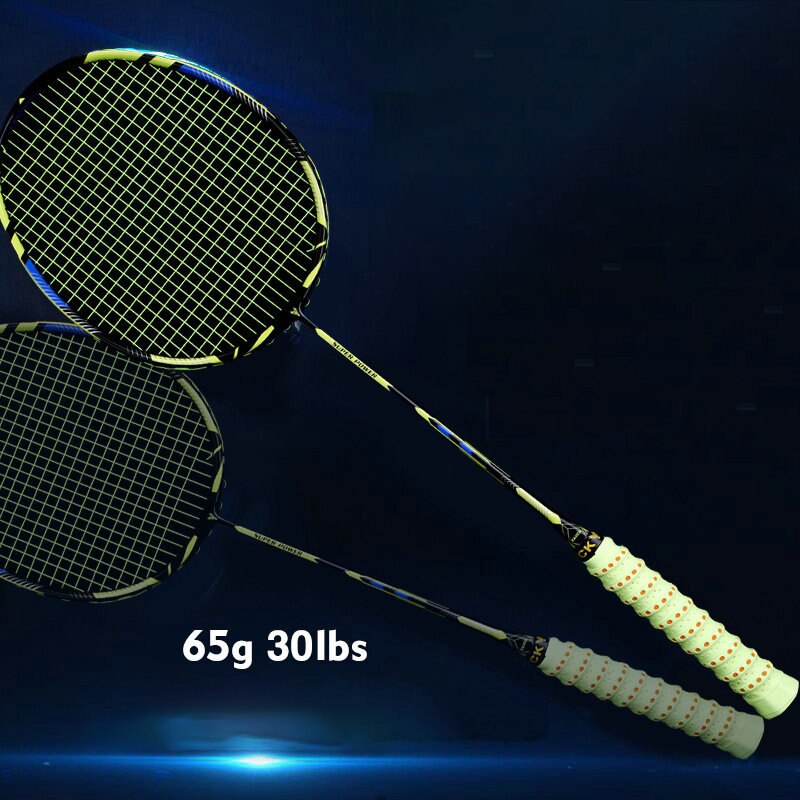 8U 100% Carbon Badminton Racket 22-32 lbs G5 Ultralight Offensive Badminton Racket Racquet Training Sports