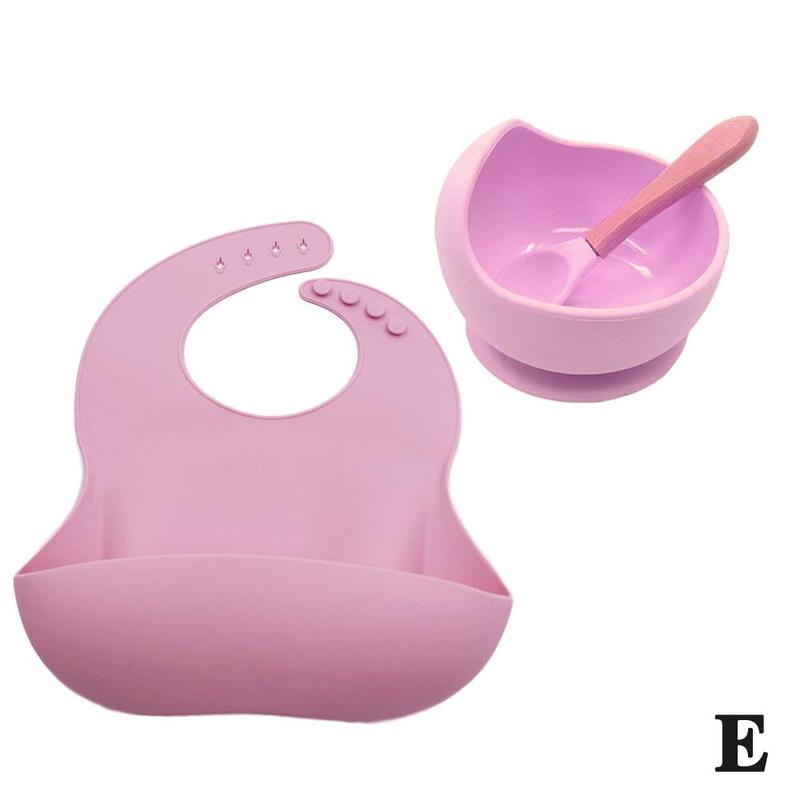 Silicone Baby Bib Food Grade Waterproof Bib Baby Rice Silicone Saliva Pocket 120g Pocket N4M3: E