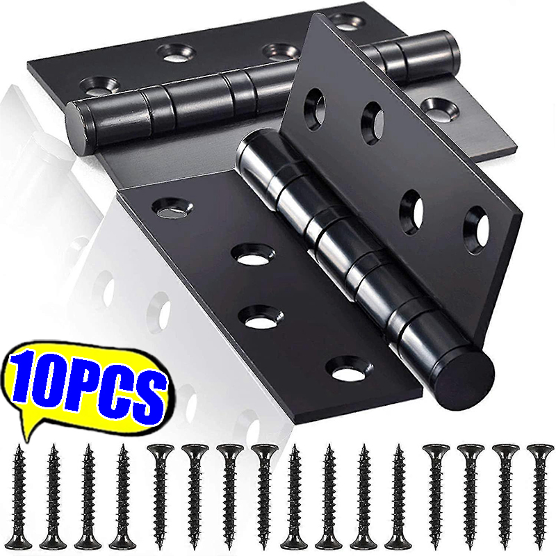 Bisagras de puerta plegables de acero inoxidable de 2 pulgadas con tornillos, puertas de gabinete, ventanas, caja de madera, bisagra plana, herrajes para muebles del hogar