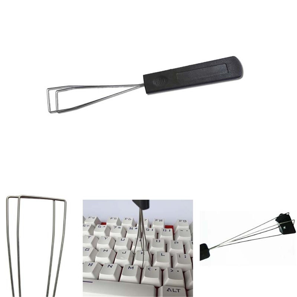 Useful Keyboard Key Keycap Puller Remover With Unloading Steel Cleaning Tool Keycap Starter Keyboard Dust Cleaner Aid