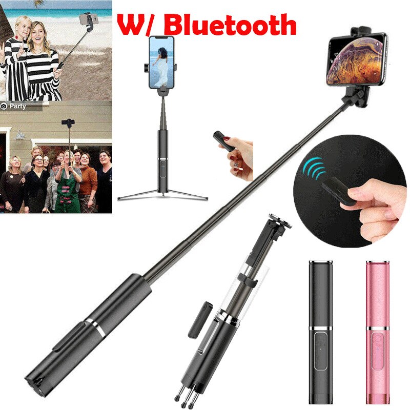 Draagbare geïntegreerde selfiestick met statief, verborgen telefoonbeugel, bluetooth-knop, zelfontspanner, houder voor xiaomi huawei