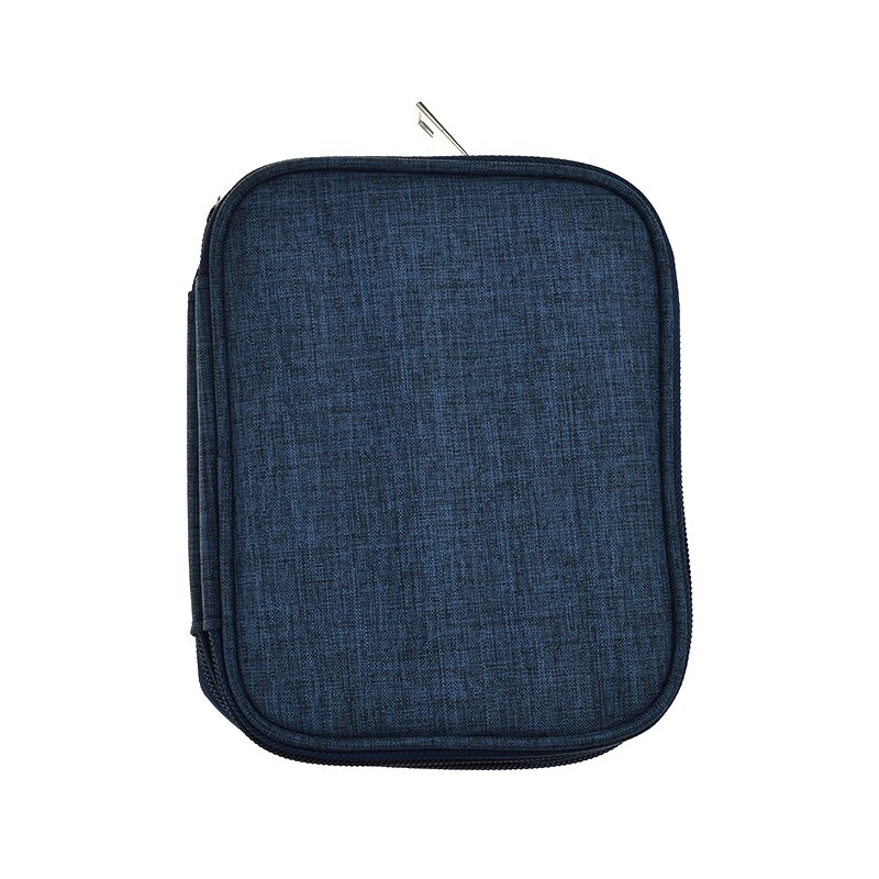 Ensemble de crochets avec étui bleu, 66 pièces, aiguilles à tricoter, ensemble complet, jauge de tricot, support de point de ciseaux, outils de bricolage