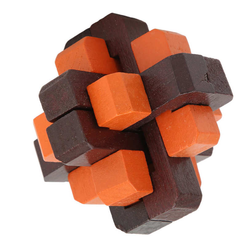 Brain Teaser Puzzle Games Intellectual Wooden Brain Puzzle Composite Wood Surface for The Aged for Prevent Alzheimer&#39;s Disease