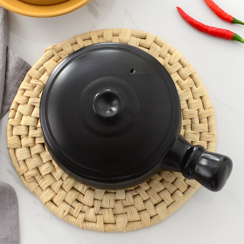 Comida para bebê mingau pote mini cerâmica único punho pequena caçarola arroz sopa de leite panela stewpan barro cozinhar pote