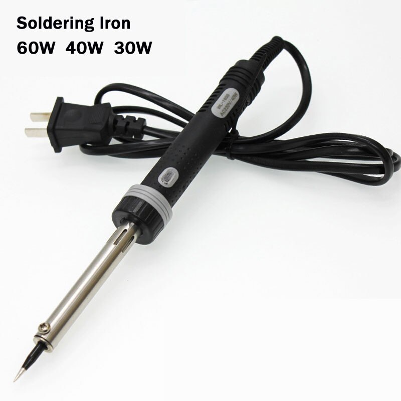 (1 Stuks) 60W 40W 30W Soldeerbout Externe Thermische 220V Lassen Iron Rechte Tip Us Plug Elektrische Diy tool W/Indicator Lamp