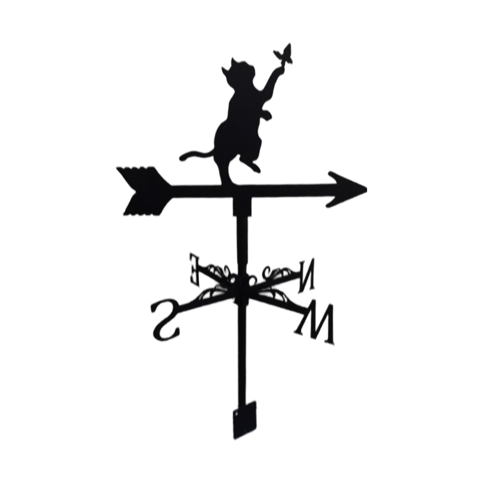 Roof Weather Vane Garden Farm Wind Direction Indicator Stainless Steel Scene Measuring Tool Garden Yard Decoration