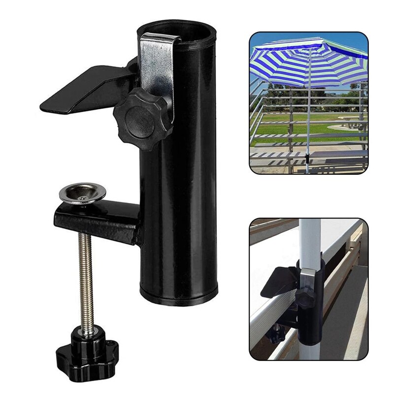 Portable Parasol Holder Bracket Umbrella Stand Fixed Clip Not Easy To Rust Support Stand For Courtyard Balcony Beach
