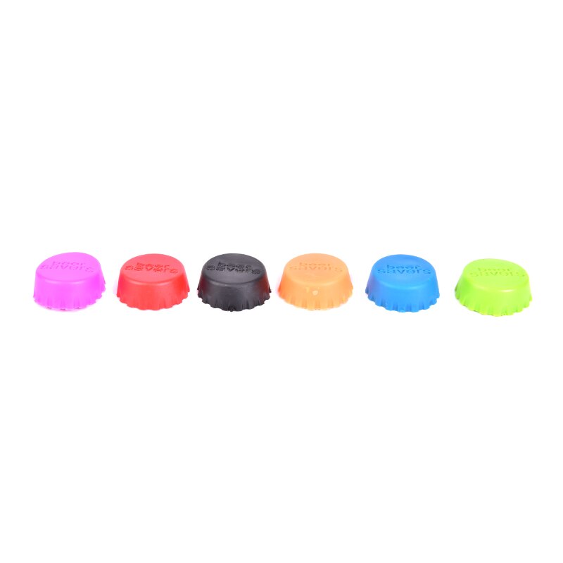 6 Pcs Silicone Beer Bottle Cap Reuse Practical Colorful Leak Free For Wine Beer Beverage Bottle Novelty Sealer Stopper Cover