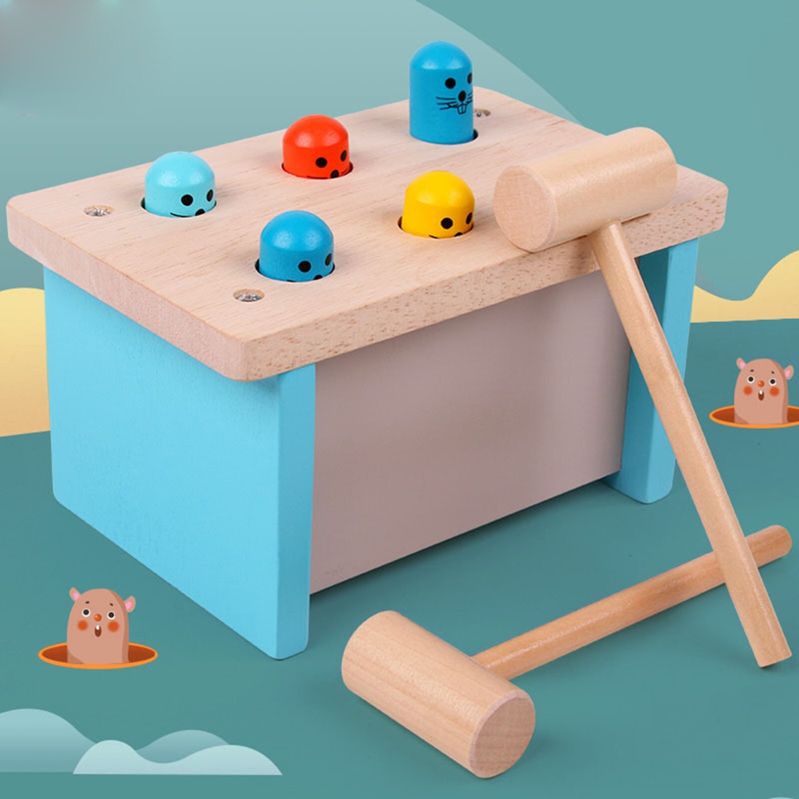 Leuke Stijl Hamster Game Kinderen Houten Speelgoed Hamer Beat Decompressie Kids Educatief Speelgoed Ouder-kind Interactief Spel
