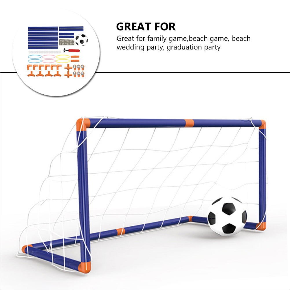 1 set 2- in -1 football net door children's ring toss game outdoor sports net for children