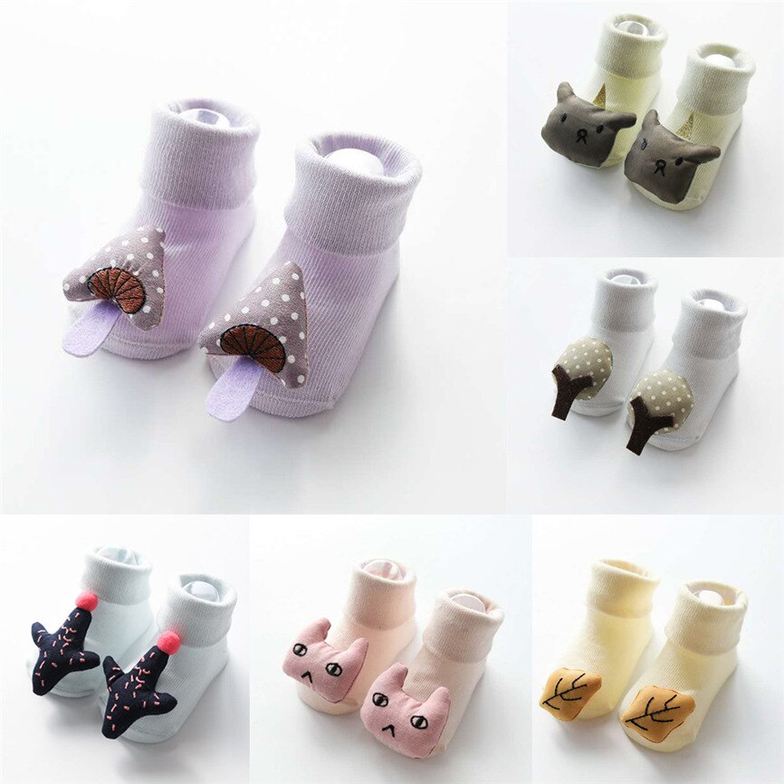 Socks Baby Winter Infant Toddler Baby Boys Girls Socks Cartoon Cute Animals Sock Anti-Slip Knitted Soft Keep Warm Socks