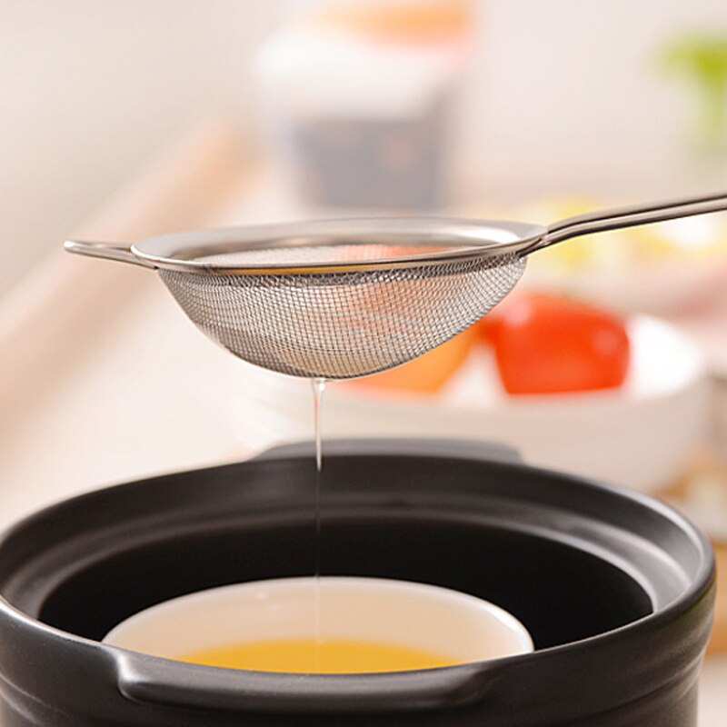 Kitchen Filter Scoop Superfine 304 Stainless Steel Oil Spill Spoon Filter Small Colander To Oil Across The Mesh Sieve Oil Scoop