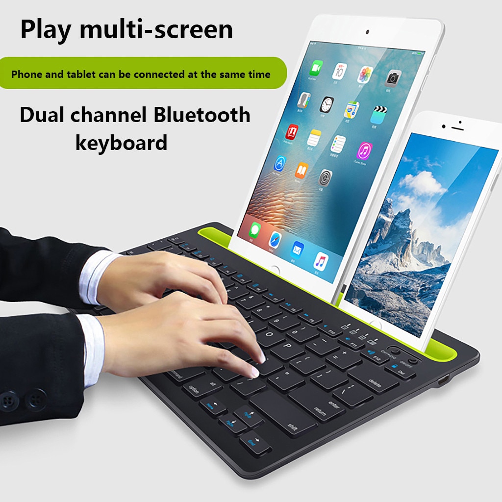 Rechargeable Multi-device Wireless Bluetooth Keyboard Switch To 2 Devices Scissor-Switch For Windows Ios For Android 78keys