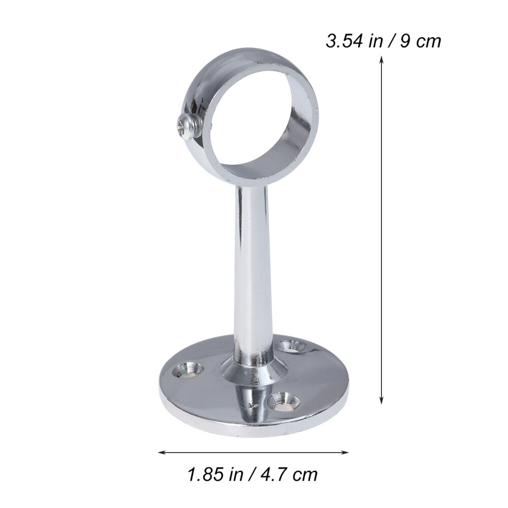 2 stk hængestang garderobeskinneholder garderobe rør supportbeslag tøjhængestangholder  - 25mm