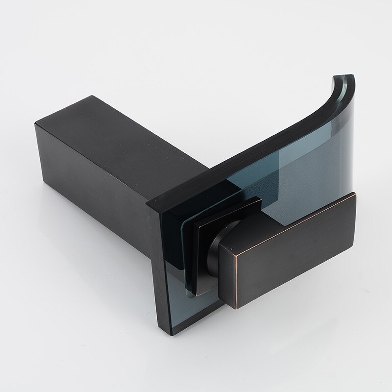 Hoge Stijging Wastafel Mengkraan Waterval Retro Zwart Enkele Gat