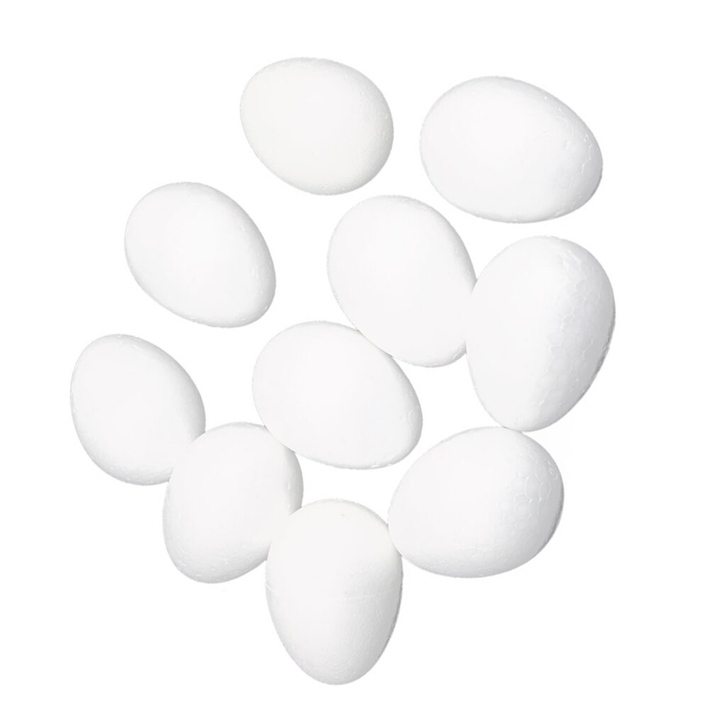 5/10/50 Pieces White Modeling Crafts Polystyrene Foam Eggs Backdrops