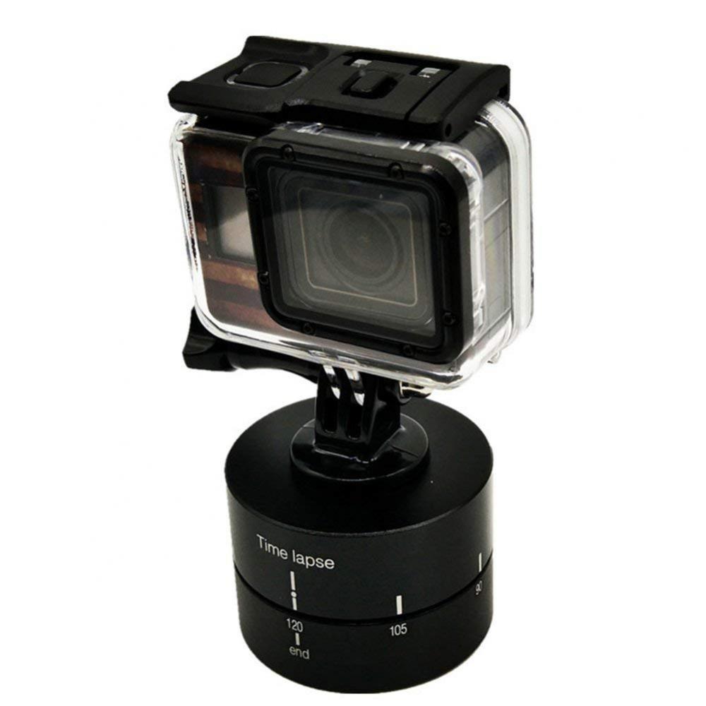 120Min Panoramic Time Lapse Tripod Head Adapter Camera Mount 360 Timelapse Rotator Timer for GoPro iPhone 2kg/4.4lbs Capacity