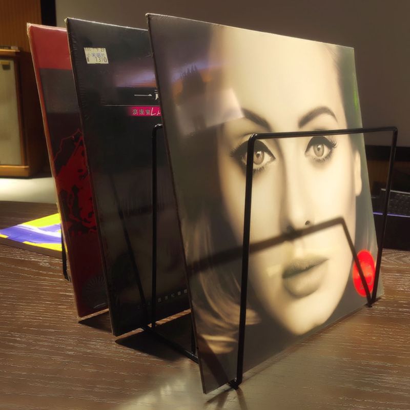 Metal lp vinylplade display hylde pladespiller opbevaringshylde udstillingsholder