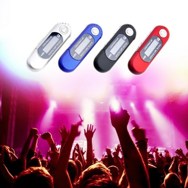 USB MP3 Muziekspeler Digitale Lcd-scherm Ondersteuning 32GB TF Card & FM Radio Met Microfoon Zwart Blauw mp3 Speler