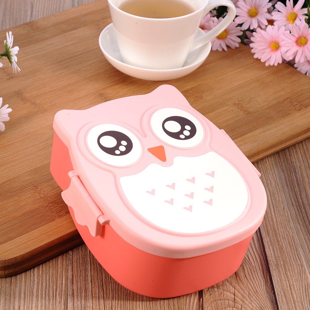 Leuke Cartoon Uil Lunchbox Voedsel Container Opslag Bento Dozen Draagbare Voor Kinderen Home Decoratie Accessoires Lunchbox Outdoor