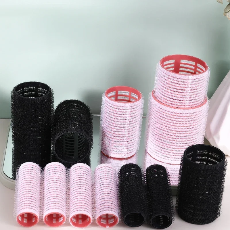 헤어롤 6pcs Hair Rollers Heatless Hair Curlers No Heat Hair Bangs Volume Self-adhesive Hook Curlers DIY Styling Tools & Accessories