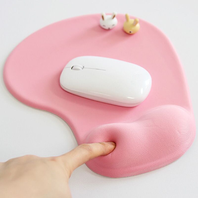 Zachte Siliconen Muismat Met Polssteun Ondersteuning Pad Voor Gaming/Office/Home Pc Laptop Voor mac Gaming Muismat: Pink