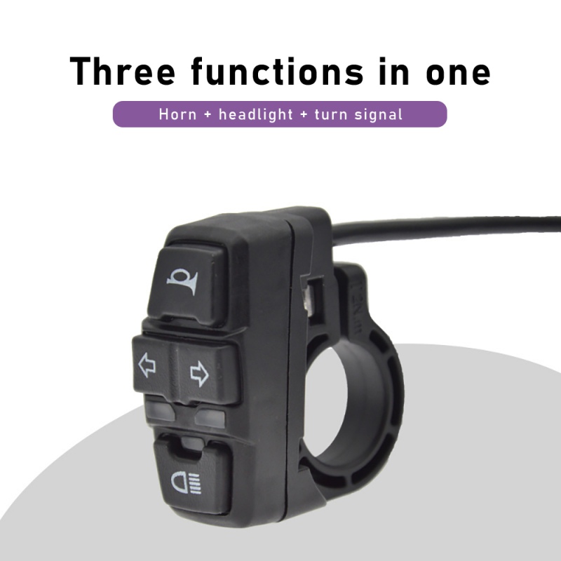 3 IN 1 Electric Vehicle Bike Switch Horns Scooters Electric Bike Left Right Turn Swicth with Lights Sign Bicycle Parts outdoor