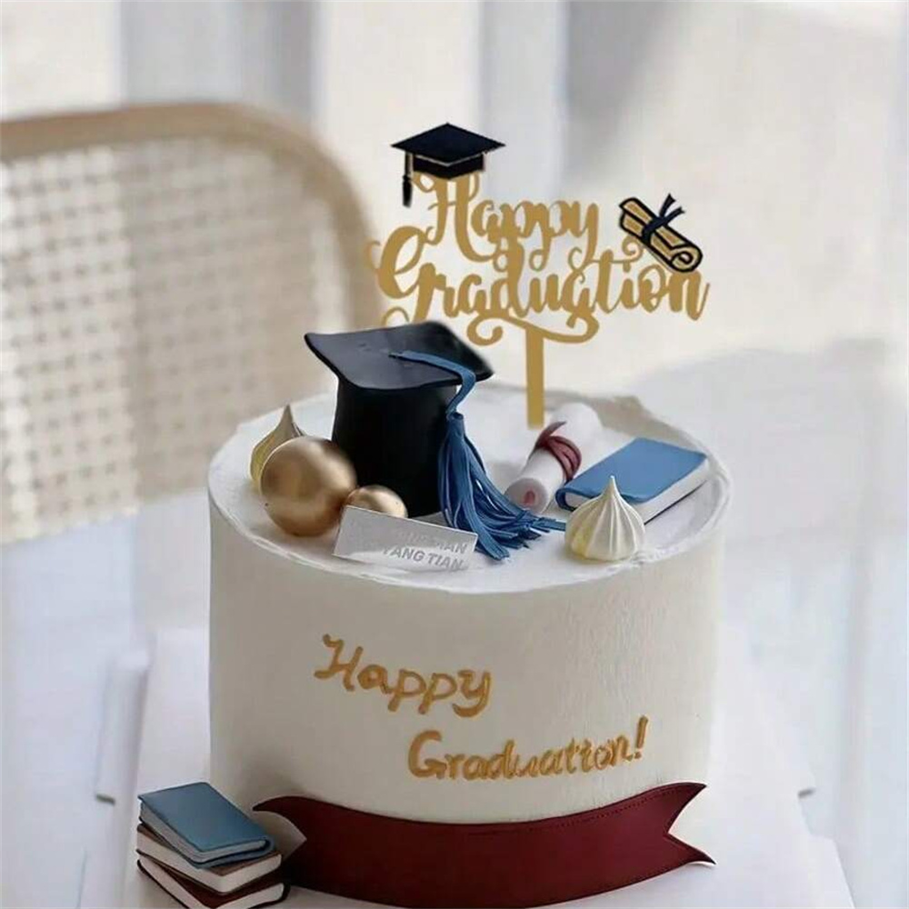1/12 stks Gefeliciteerd op Afstuderen Taart Decoratie in 2025-Decoratie Benodigdheden voor Middelbare School/Universiteit/Senior