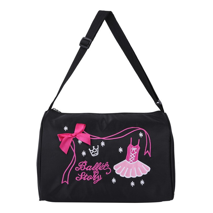 Bolso de Ballet Feeshow Ballerina, bolso de baile para niñas, bolso de hombro Adorable para bailarina de Ballet, bolsas de Ballet para actuación de Ballet para niñas: Black