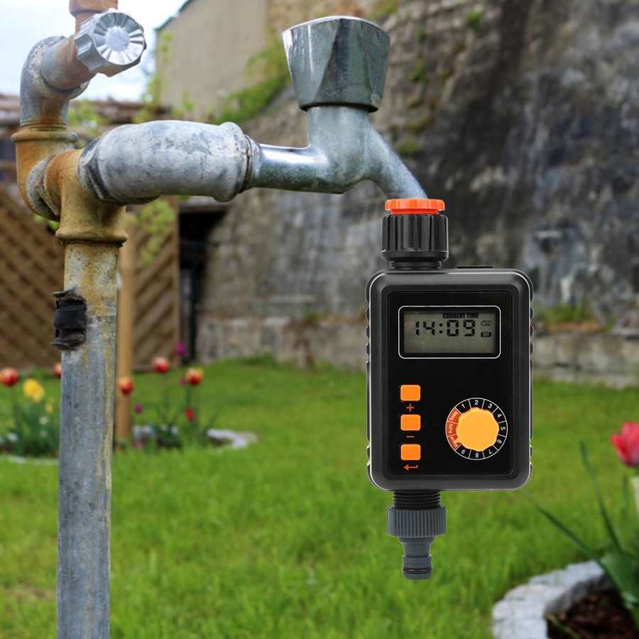 Watering timer large-screen watering timer 9 groups timing drip irrigation Automatic watering device for garden greenhouse