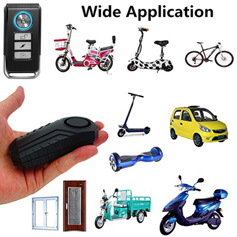 113dB Wireless Alarm Anti-Diefstal Trillingen Motor Fiets Waterdichte Veiligheid Sensoren Fiets Alarm Met Afstandsbediening