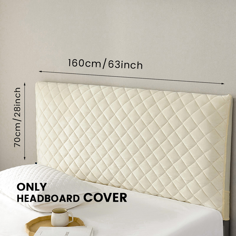 Tykkere Sengegavl Trekk - Super Mykt Ensfarvet Sengegavl Beskytter - 100% Polyester: 150*200cm / Beige