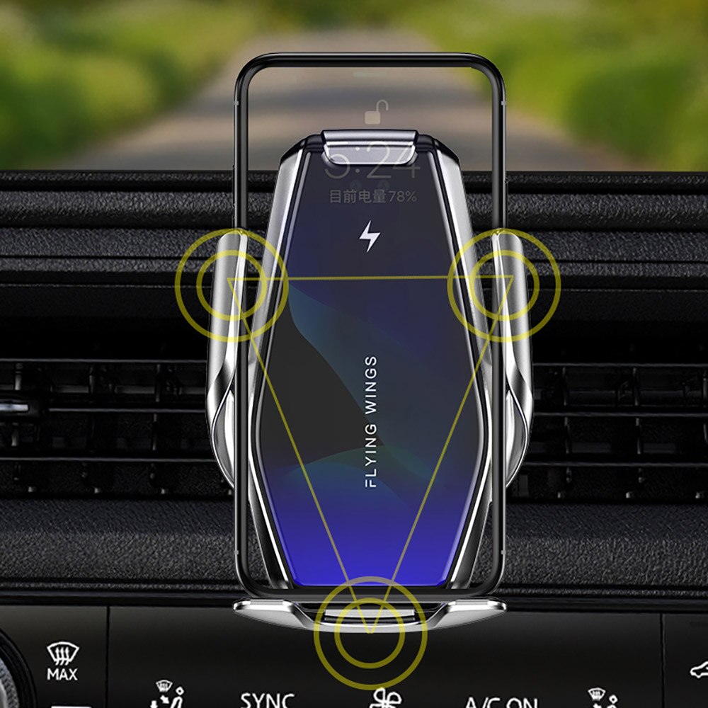 15W Qi Auto Draadloze Oplader Voor Iphone 11 Xs Xr X 8 Samsung S10 S20 Automatische Spannen Snelle Draadloze opladen Auto Telefoon Houder