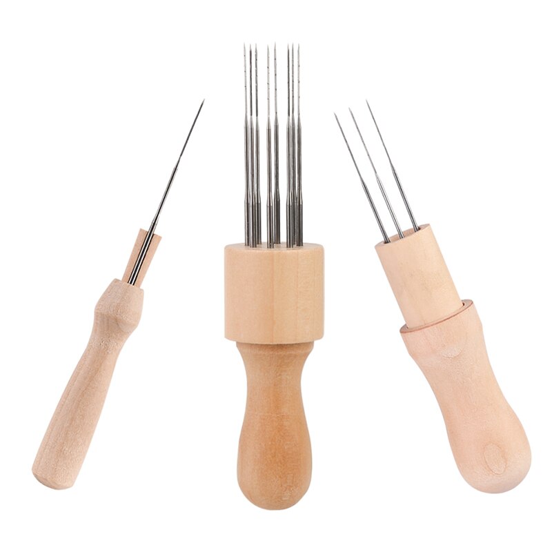Imzay ull filtenåler trehåndtak verktøy toving nål gjør-det-selv-verktøy tilbehør for sying håndlaget arbeid