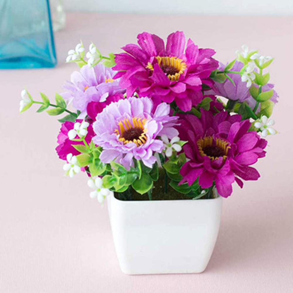Home Decor Kunstmatige Potplant Kamer Decoratie Verse En Kleurrijke Kunstbloemen In Pot Langdurige Schoonheid