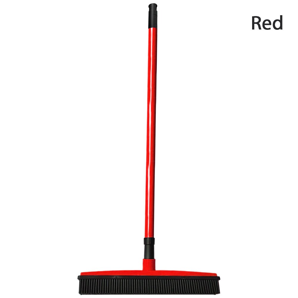 Vassoura de borracha dispositivo de remoção de fiapos de cabelo para animais de estimação cerdas telescópicas magia limpa vassoura rodo de borracha scratch cerdas longo empurrar vassoura: C