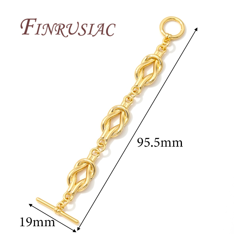 Cierre OT chapado en oro Real de 18K, cierre de palanca para joyería, pulseras, accesorios, conectores para joyería, suministros de joyería DIY: 14 mm / Rojo
