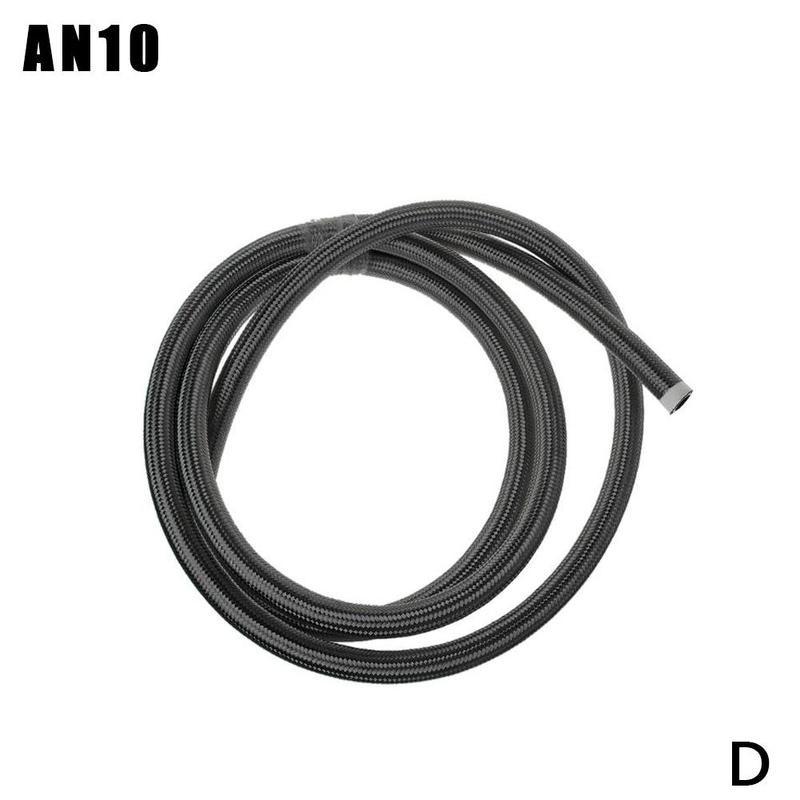 Steel Braided Universal Rubber Reinforced Fuel Hose Tube Pipe Line Black For Petrol Oil For Motorcycle: D