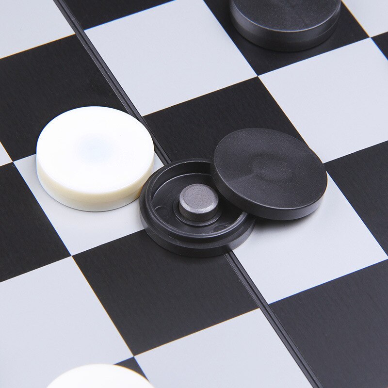International skak bærbar plast skak sæt 25*25*2cm foldet skakbræt magnetisk skakspil 64 skak bstfamly  t2