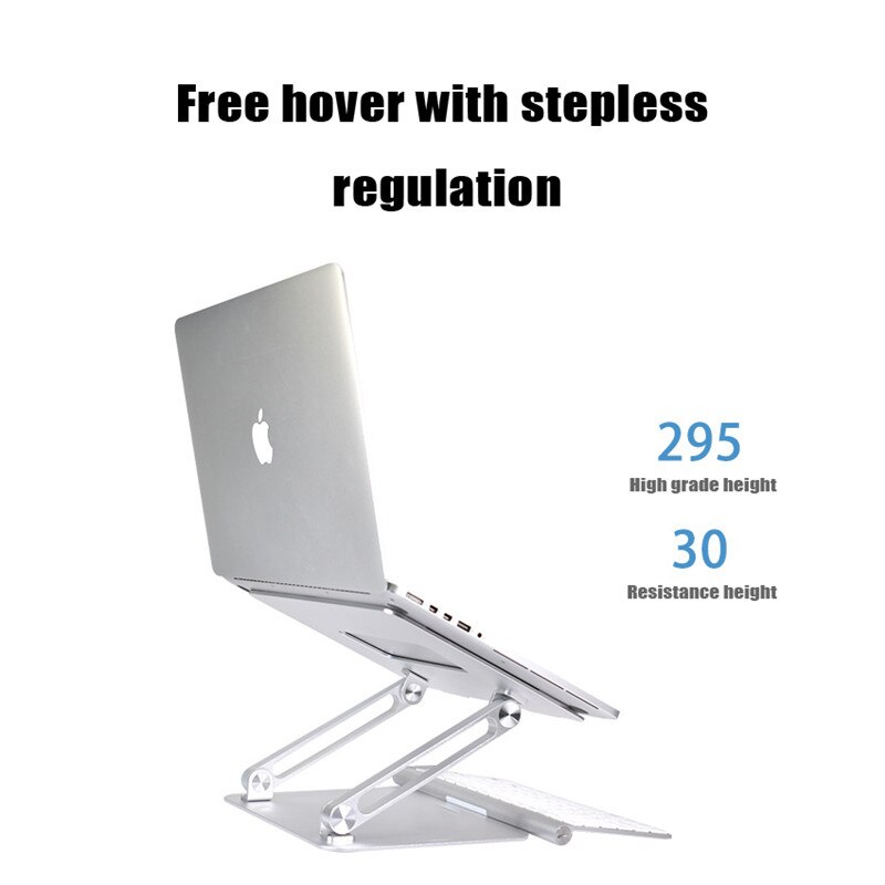 Aluminium Laptop Beugel Desktop Dubbele Stang Elevatie Draagbare Cooling Opvouwbare Computer Stand