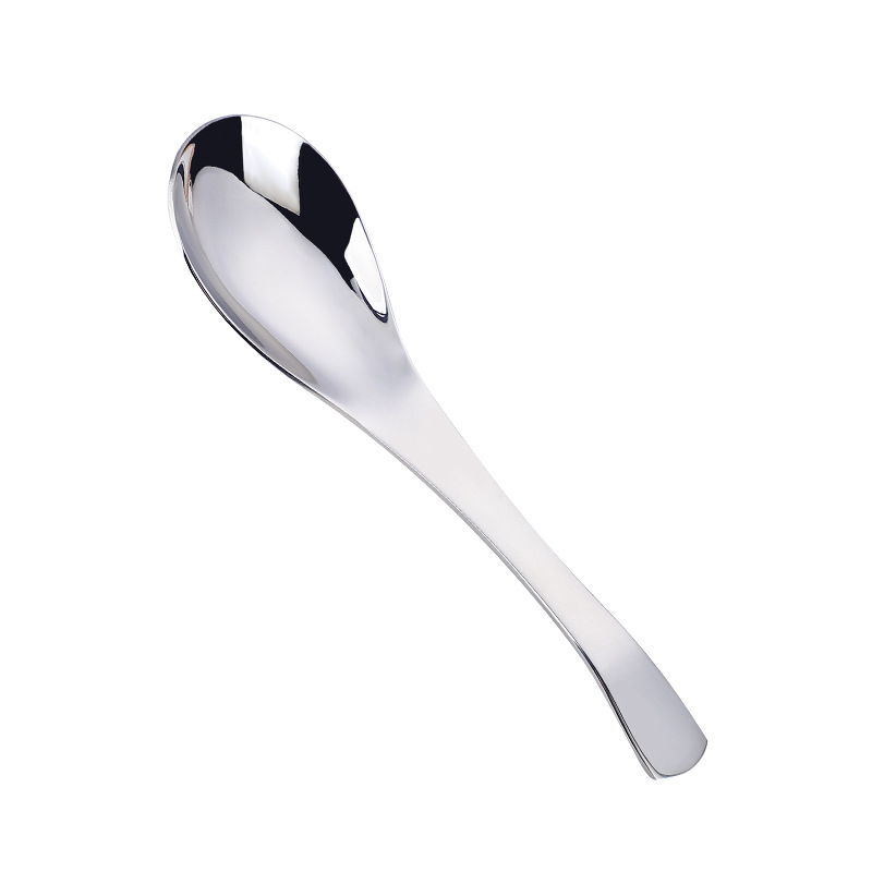 304 Stainless Steel Soup Spoon Deepen Thicken Large Capacity Small Spoon Dinnerware: L