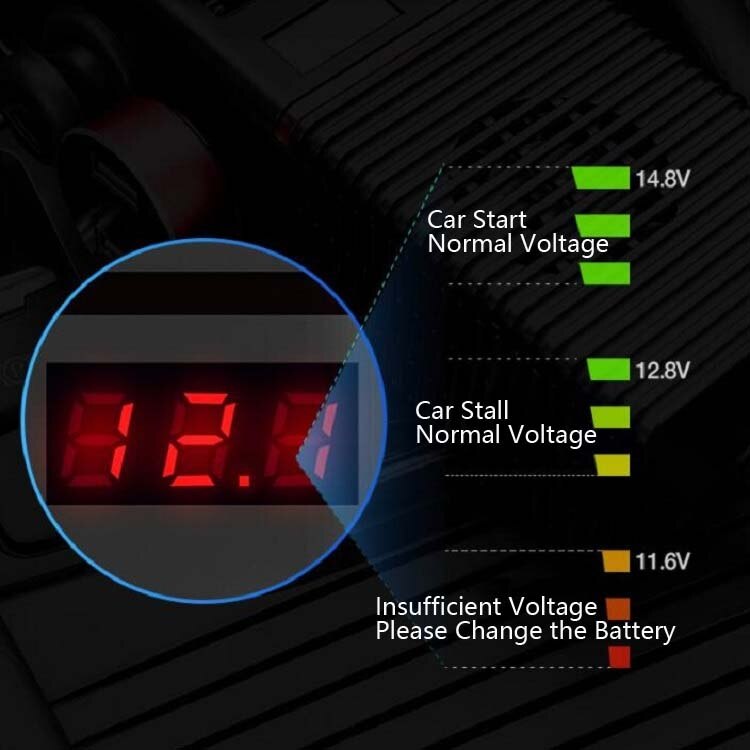 Bil inverter 12v/24v to 220v husholdnings strømomformer multifunktion 200w qc 3.0 hurtigoplader bilstik til bil/lastbil