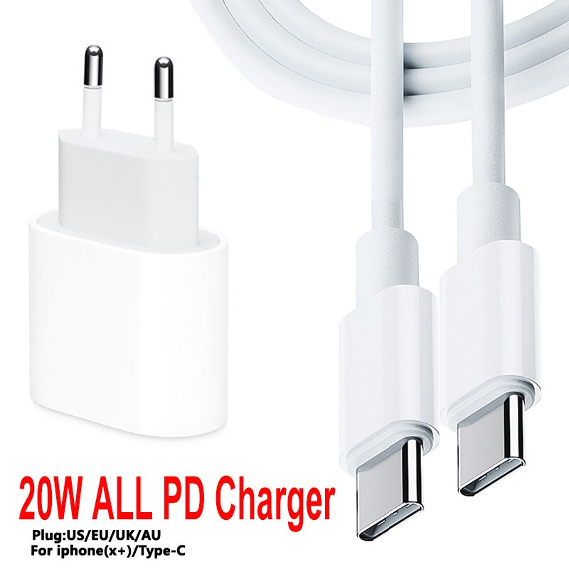 USB Type C Charger PD 20W Fast Charging Mobile Phone Adapter For iPhone 12 11 Pro Max X Huawei Xiaomi mi 10 Redmi Samsung