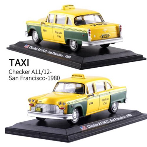 1:43 Scale Metal Alloy Classic FIAT FORD Cab Taxi Car Truck Model Diecast Alloy Car Model Auto Vehicles Toys For Collection: San Francisco