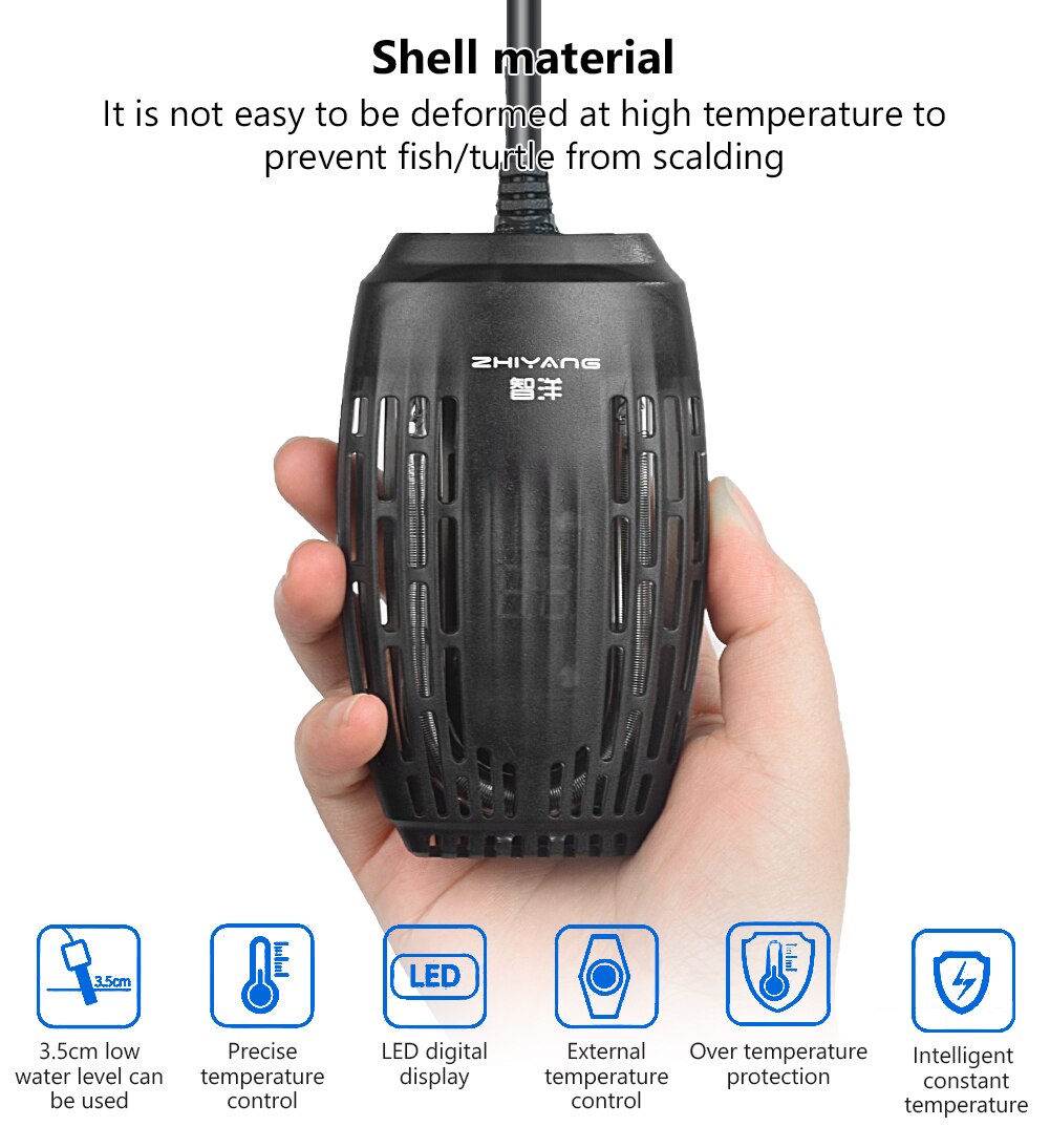 Temperature Control Heater Digital EU/US 100W Submersible Heating Aquarium Fish Tank Adjustable Rod With Auto Thermostat Water