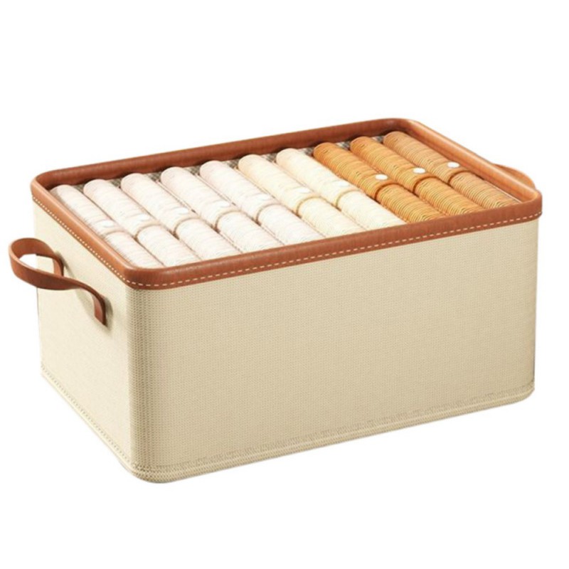 Foldable Home Storage Box Clothes Trousers Home Multi-functional Compartment Drawer Wardrobe Soild Color Storage Boxes