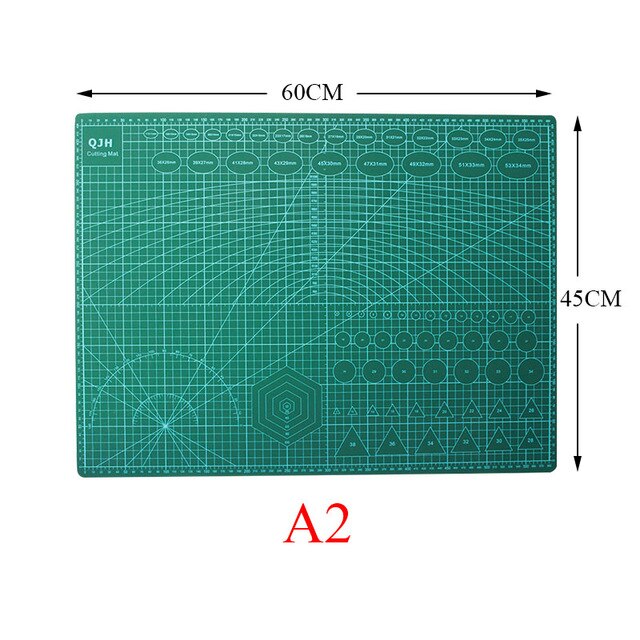 A1 A2 A3 A4 PVC Cutting Mat Board Durable Self-healing DIY Sewing Student Art Paper Cutting Engraving Cut Pad Leather Craft Tool: A2 60 X 45CM