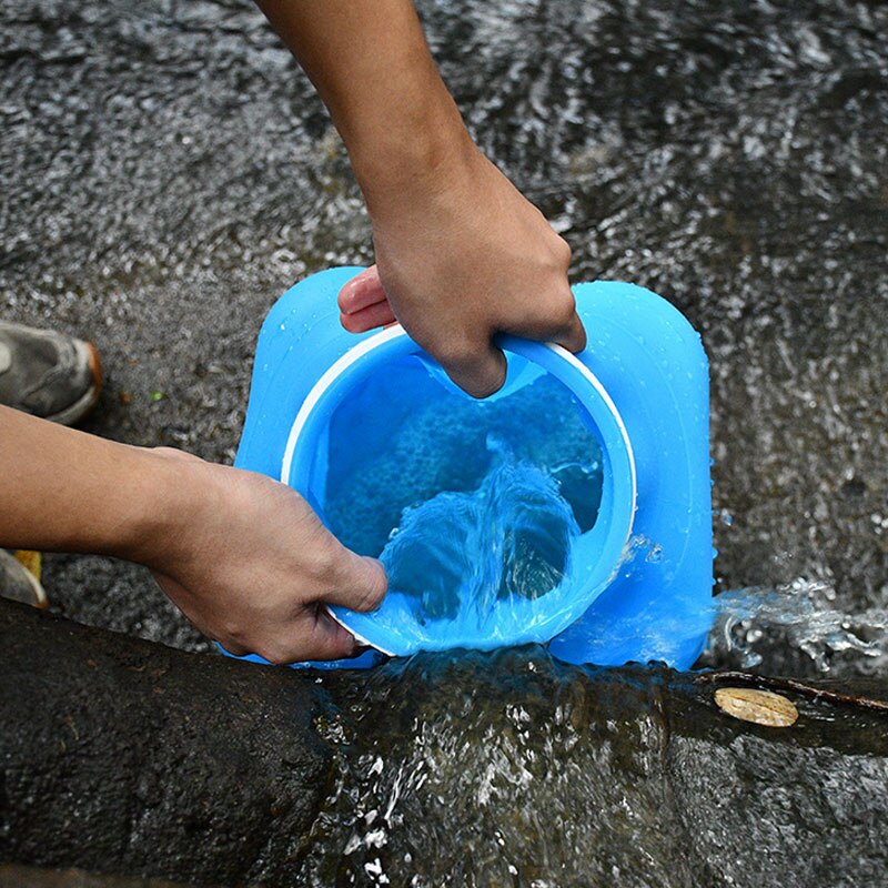 14.5L Folding Water Emmer Opvouwbare Wandelen Vissen Camping Outdoor Water Emmer Silicone Water Opslag Emmer
