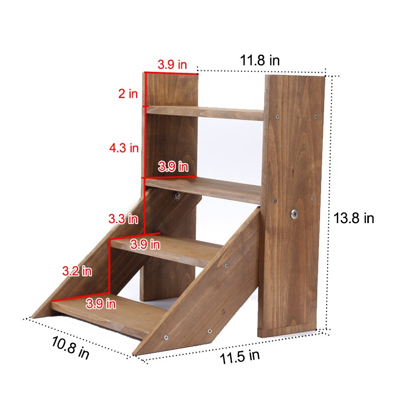 4 Tiers Plant Tray Plant Shelves Flower Display Stand Display Stand Wood Shelf Storage Rack Outdoor Garden Flower Rack Holder